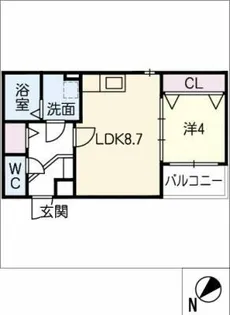ビエント徳重【2階】の間取り