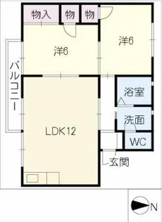メゾン西沢 B【2階】の間取り