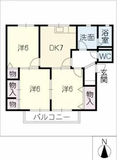 サンルミエール豊川A棟【2階】の間取り