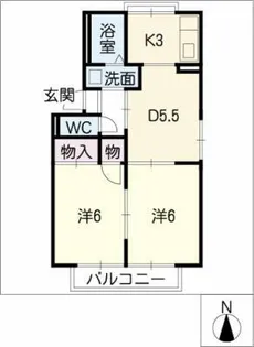 ウイングコートⅡ【2階】の間取り