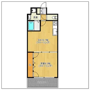 レジデンシャルヒルズ博多サウス【2階】の間取り