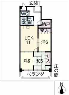 フィオーレ草間【2階】の間取り