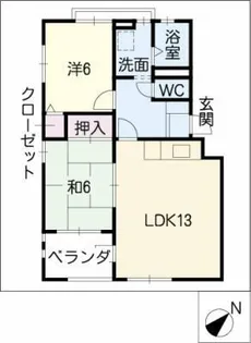 サワーハイツ【3階】の間取り