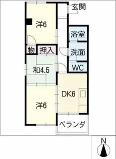 黒沢台第2ハイツ【1階】の間取り