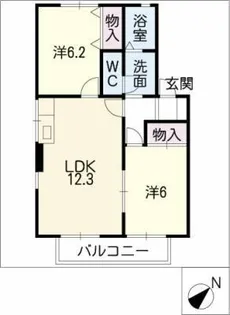 ラ・セーヌ【1階】の間取り