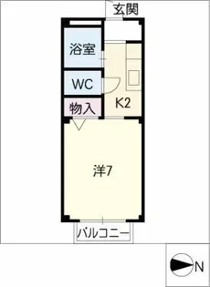 メゾンフルール【1階】の間取り