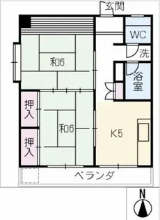 グリーンビル【5階】の間取り