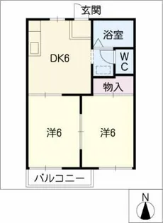 コーポ三佳【2階】の間取り