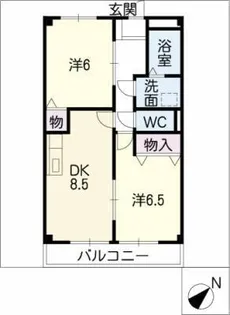 クレセントコート愛【2階】の間取り