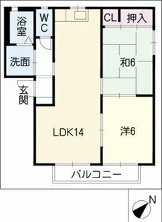 グレイス B棟【101号室】の間取り