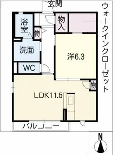 ガーデンハイツ【1階】の間取り