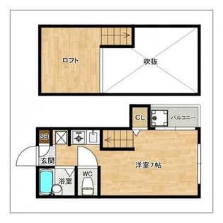 コーポ百々【102号室】の間取り