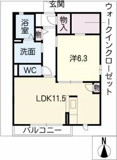ガーデンハイツ【2階】の間取り