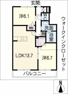 ヘーベルメゾン本町銀座館【1階】の間取り