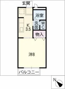 とぼねフラット【1階】の間取り