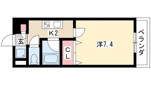 プロシード太閤通【6階】の間取り