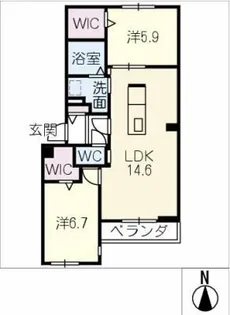 アンベリール【3階】の間取り