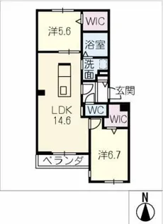 アンベリール【3階】の間取り