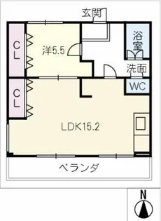 見附マンション303【3階】の間取り