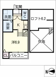 ParkSideFukiage【2階】の間取り