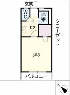 ウイングコート三ノ輪【2階】の間取り