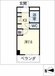 リバーサイド石川【2階】の間取り