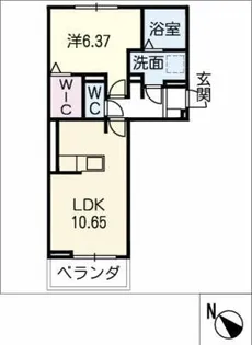 グランコールささしま【2階】の間取り