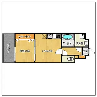 ナジェスタ大濠【602号室】の間取り