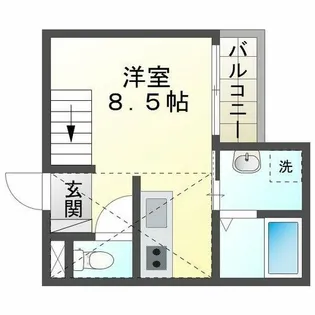 ラルク高畑【1階】の間取り