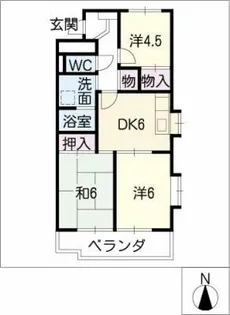 エスポアールK&K【1階】の間取り