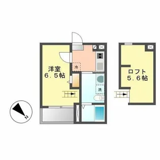 クレスト新富【102号室】の間取り