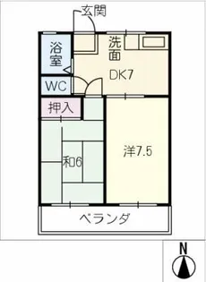 ハイツ川東【2階】の間取り