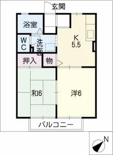 アイリス中村【1階】の間取り