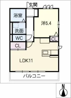 ルミエール小松【2階】の間取り
