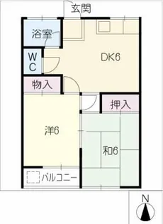 コーポカトウ【2階】の間取り