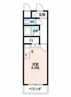 ゴールドマンション安井【427号室】の間取り