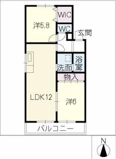 サンバレー本林【2階】の間取り