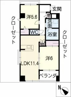 Tiffany【6階】の間取り