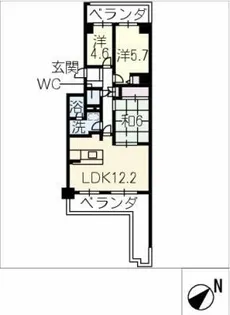 コープ野村春日井南104号【1階】の間取り