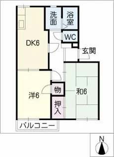 フレグランス滝ノ水【1階】の間取り