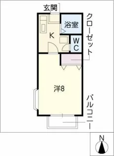 クレール美浜【1階】の間取り