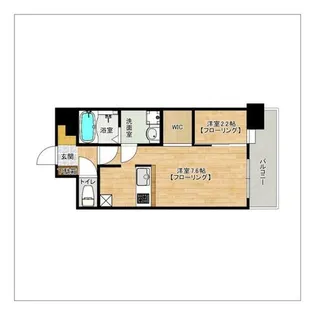 プレスタイルBAY AREA石城【604号室】の間取り
