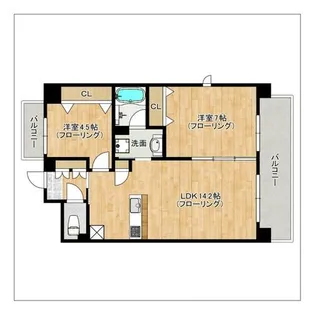 SYKプレミール東那珂【4階】の間取り