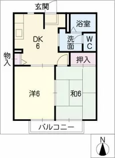 シャトレー南山A B【1階】の間取り