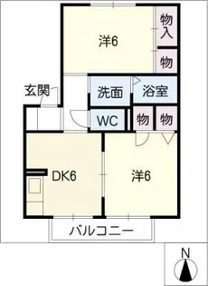 トミハイツ花長【2階】の間取り