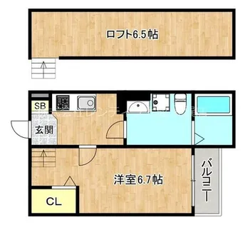 レジーナ深江南【1階】の間取り