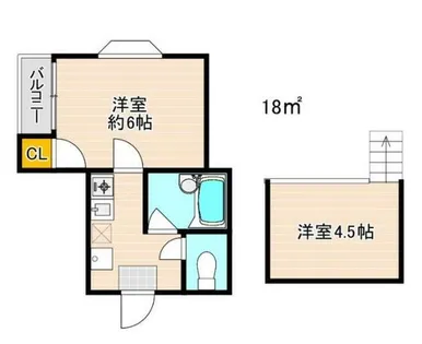 シェ・プランタン【205号室】の間取り