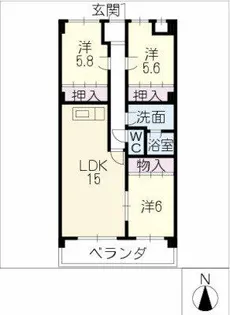 鴻ノ巣ヒルズビル【6階】の間取り
