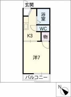 ドミール加納【1階】の間取り