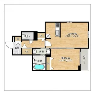 レヴールアムール【1階】の間取り